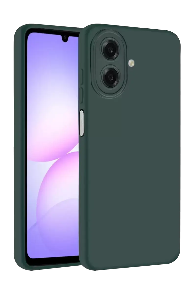 Newface Samsung Galaxy A07 4g Nano İçi Kadife Silikon - K.yeşil