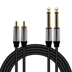 Magicvoice Ld398 2x 6.3 Mm Mono Erkek - 2x Rca Erkek 1.5 Metre Kablo