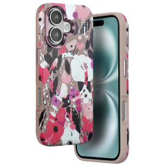 Onegif  İphone 16 Flower Series Magsafe Kapak - Pembe
