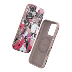 Onegif  İphone 16 Flower Series Magsafe Kapak - Pembe