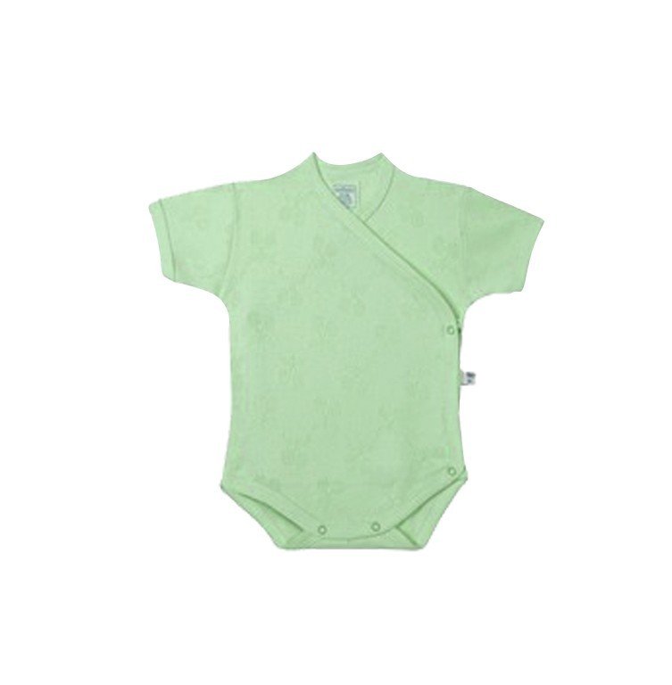 Sema Baby Sevi Jakarlı Önden Açık Yarım Kollu Body - Yeşil 1 Ay