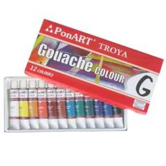 Troya Guaj Boya 12 Renk x 12 ml.