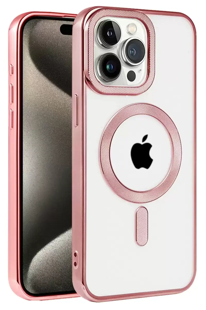 Newface İphone 14 Pro Kılıf Kronos Magsafe Kapak - Rose Gold