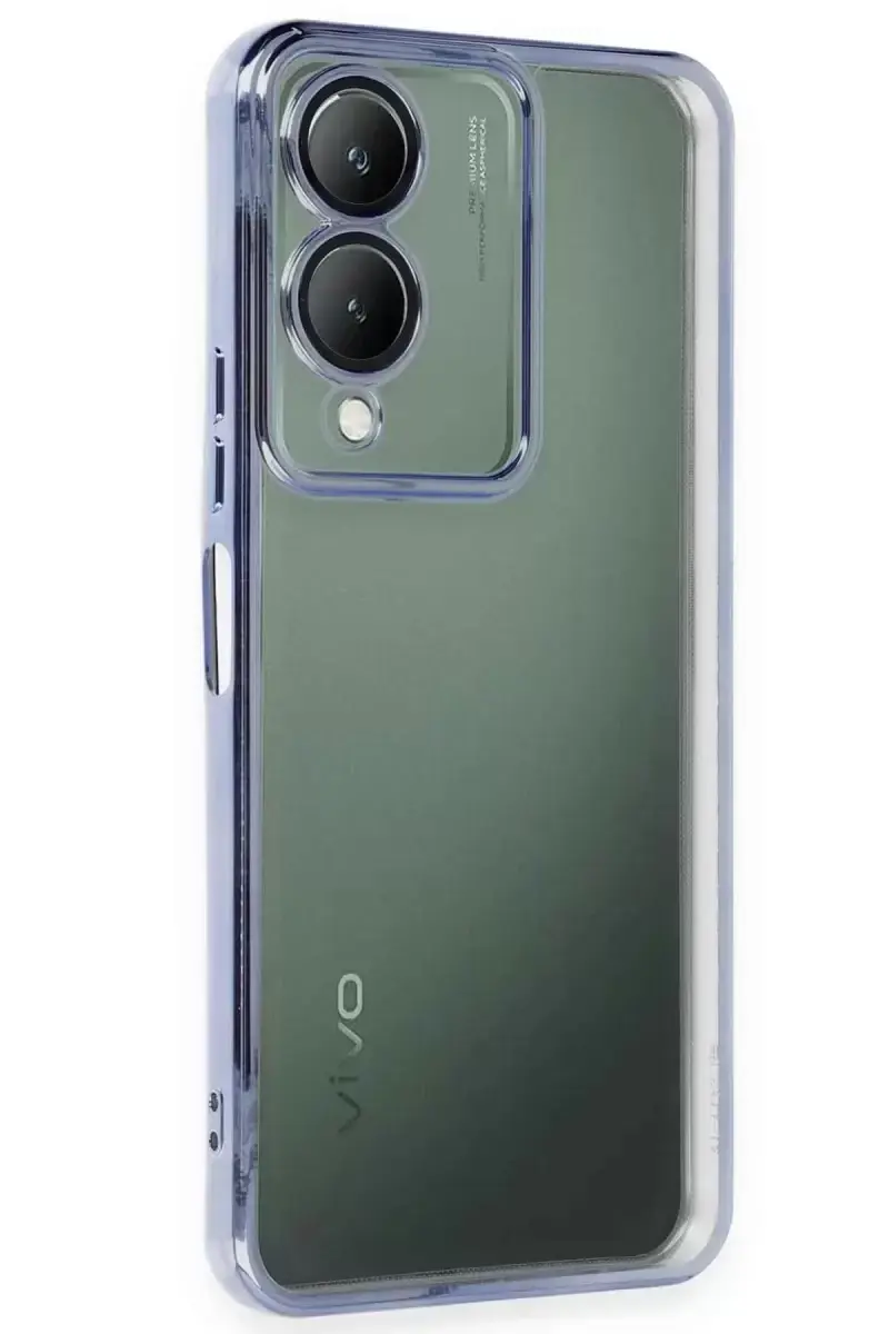 Newface Vivo Y17s Kılıf Razer Lensli Silikon - Açık Mavi