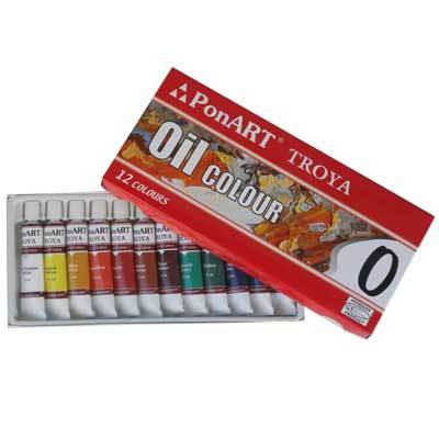 Troya Yağlı Boya 12 Renk x 12 ml.