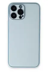 Newface İphone 14 Pro Kılıf Coco Deri Silikon Kapak - Sky Blue