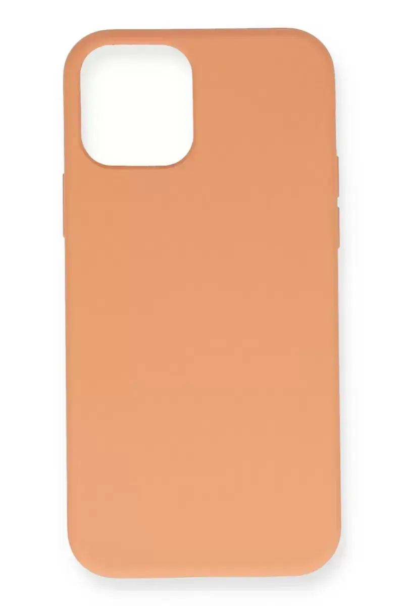 Newface Apple İphone 12 Mini Kılıf Nano İçi Kadife Silikon - Turuncu