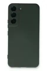 Newface Samsung Galaxy S22 Plus Kılıf Nano İçi Kadife Silikon - Koyu Yeşil