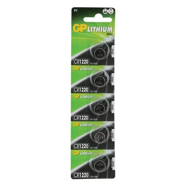 Gp Cr1220 3 Volt Lityum Pil 5 Li Paket