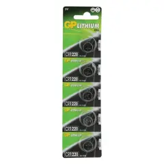 Gp Cr1220 3 Volt Lityum Pil 5 Li Paket
