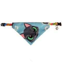 Markapet Kedi Kafası Desenli Fular Kedi Ve Köpek Tasması 25-30 cm