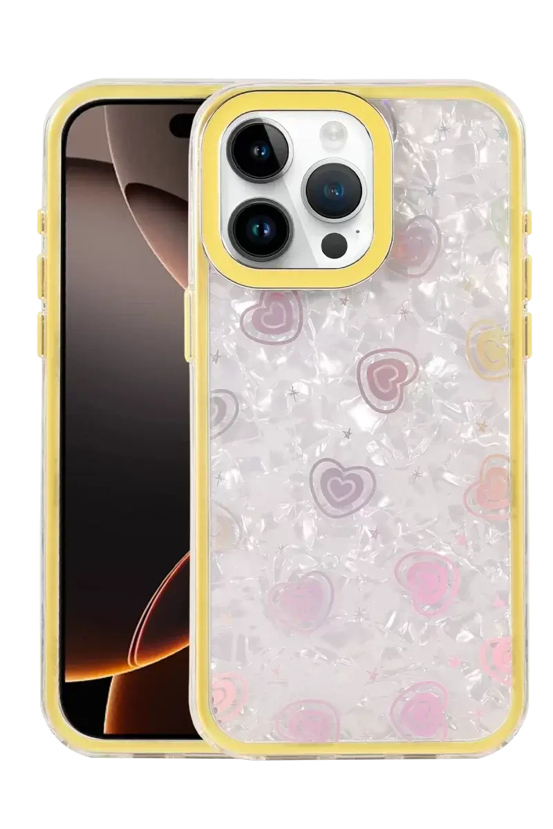 Newface Apple İphone 16 Pro Max Lumi Desenli Kapak - Sarı