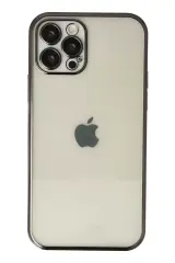 Newface İphone 12 Pro Kılıf Razer Lensli Silikon - Siyah