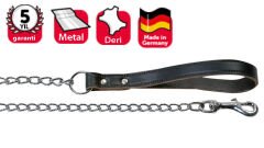 Karlie Deri Sapli Zincir Uzatma 100Cm/3Mm Siyah