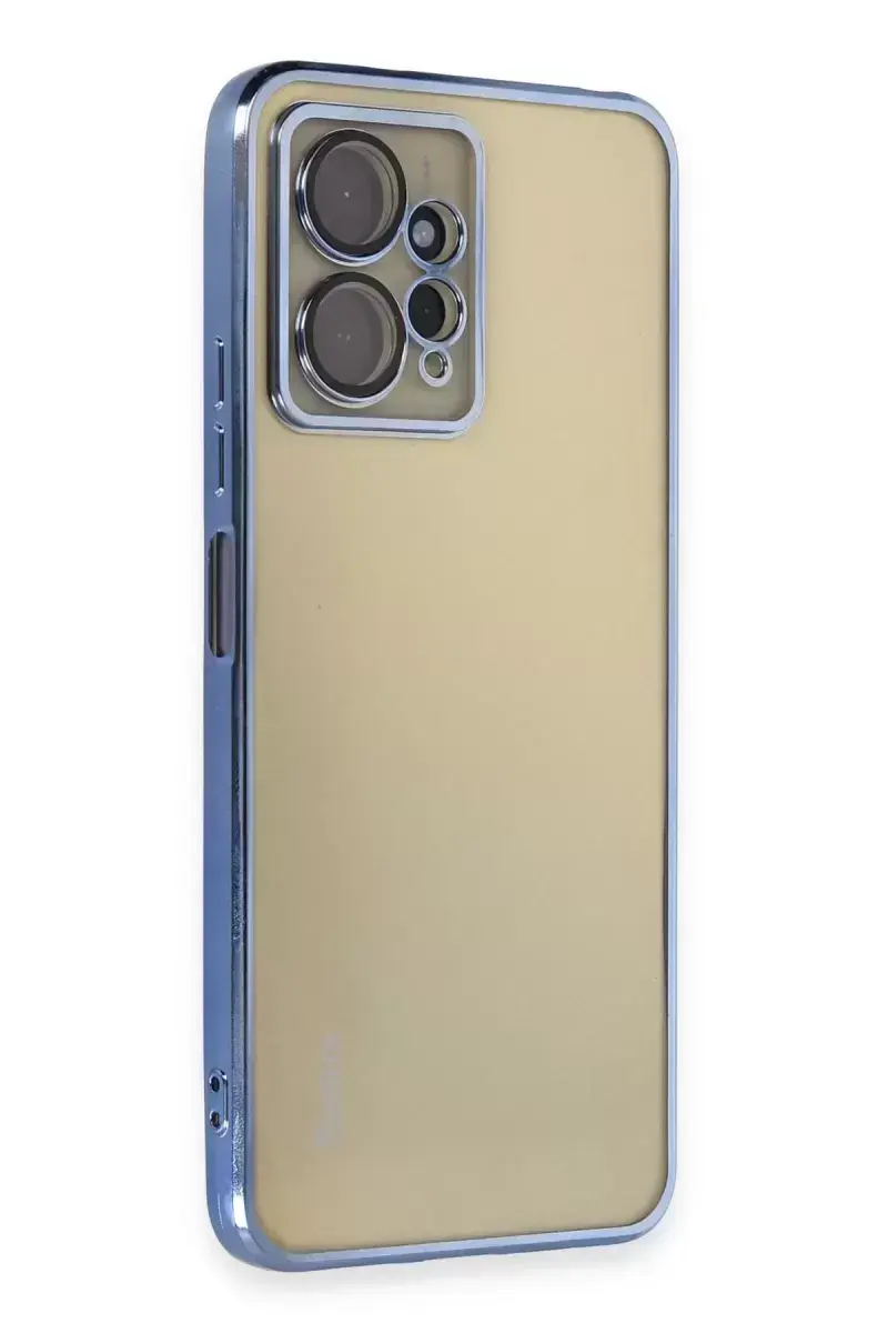 Newface Xiaomi Redmi Note 12 4g Kılıf Razer Lensli Silikon - Açık Mavi