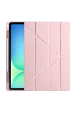 Newface Apple İpad Pro 13 (2024) Kılıf Kalemlikli Hugo Tablet Kılıfı - Rose Gold