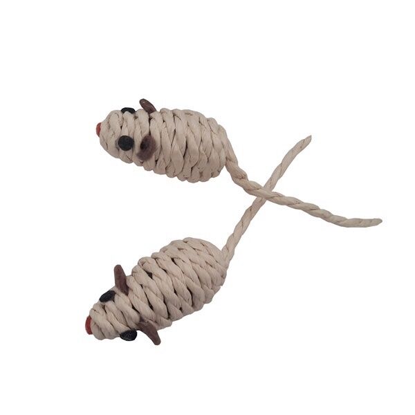 Ans Hasır Örgü İkili Kedi Oyuncak Fare 15 Cm