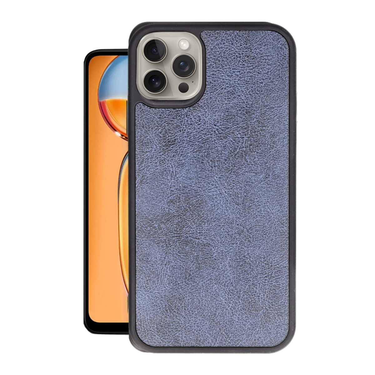 İphone 15 Pro Kılıf Aras Deri Kapak - Lacivert