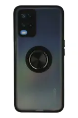 Newface Oppo A54 4g Kılıf Montreal Yüzüklü Silikon Kapak - Siyah