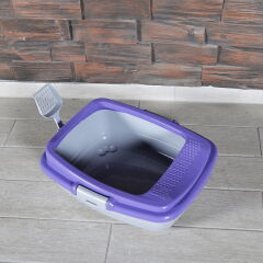 Karamel Pet Izgaralı Açık Kedi Tuvaleti Çeşitli Renklerde + Kürek Hediyeli