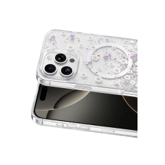 Onegif  İphone 16 Pro Max Misk Simli Magsafe Kapak - Desen 2