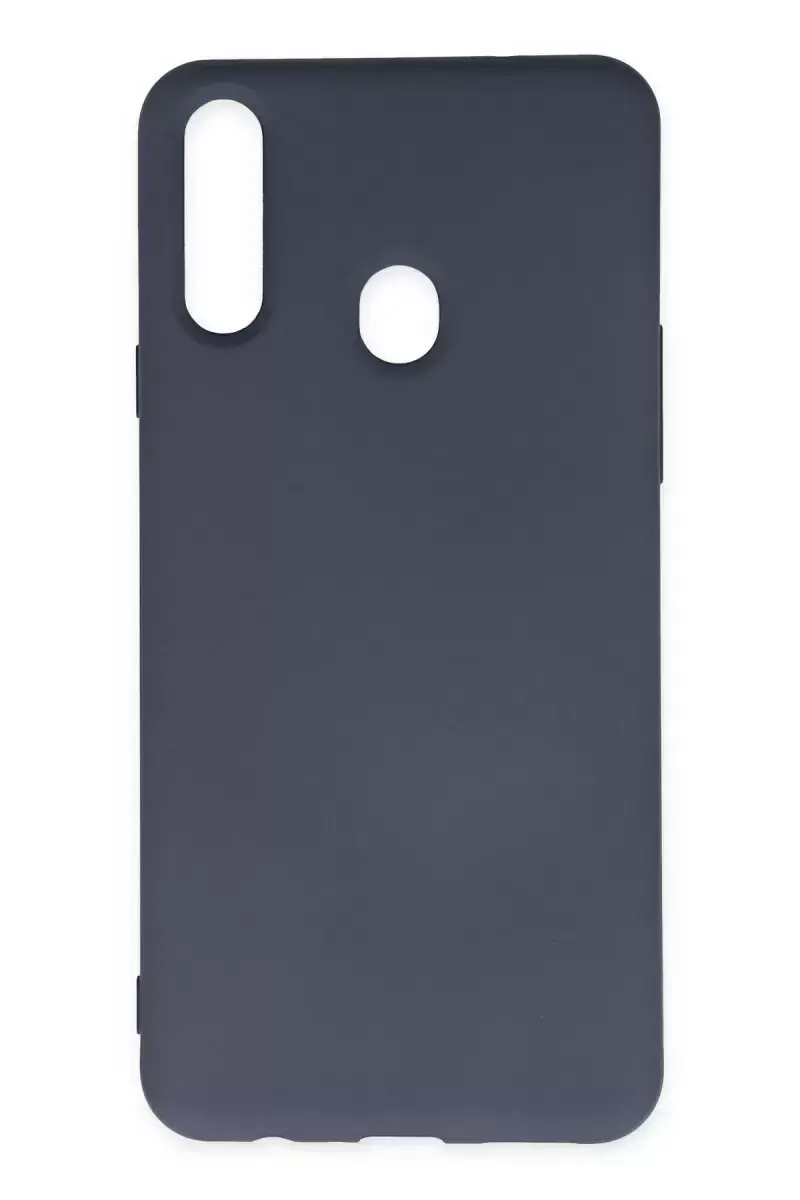Newface Samsung Galaxy A20s Kılıf Nano İçi Kadife Silikon - Gri