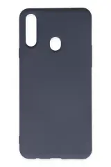 Newface Samsung Galaxy A20s Kılıf Nano İçi Kadife Silikon - Gri