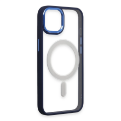İphone 15 Pro Kılıf Room Magneticsafe Silikon - Lacivert