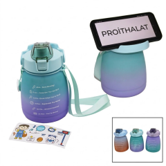 Matara 1.3lt Pipetli Renkli Plastik Suluk Matara Kilitli Kapaklı Telefonluklu