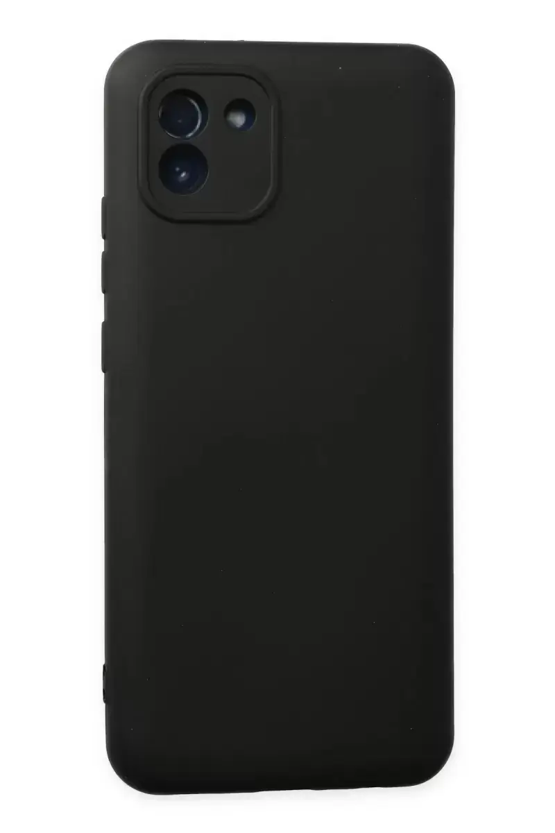 Newface Samsung Galaxy A03 Kılıf Nano İçi Kadife Silikon - Siyah