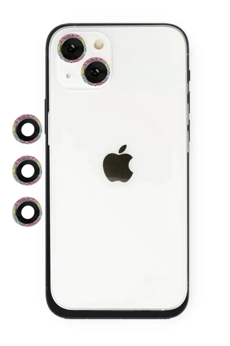 Newface İphone 14 Shine Kamera Lens - Rainbow