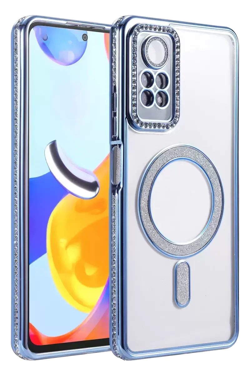 Newface Xiaomi Redmi Note 12 Pro 4g Joke Simli Magneticsafe Kılıf - Mavi