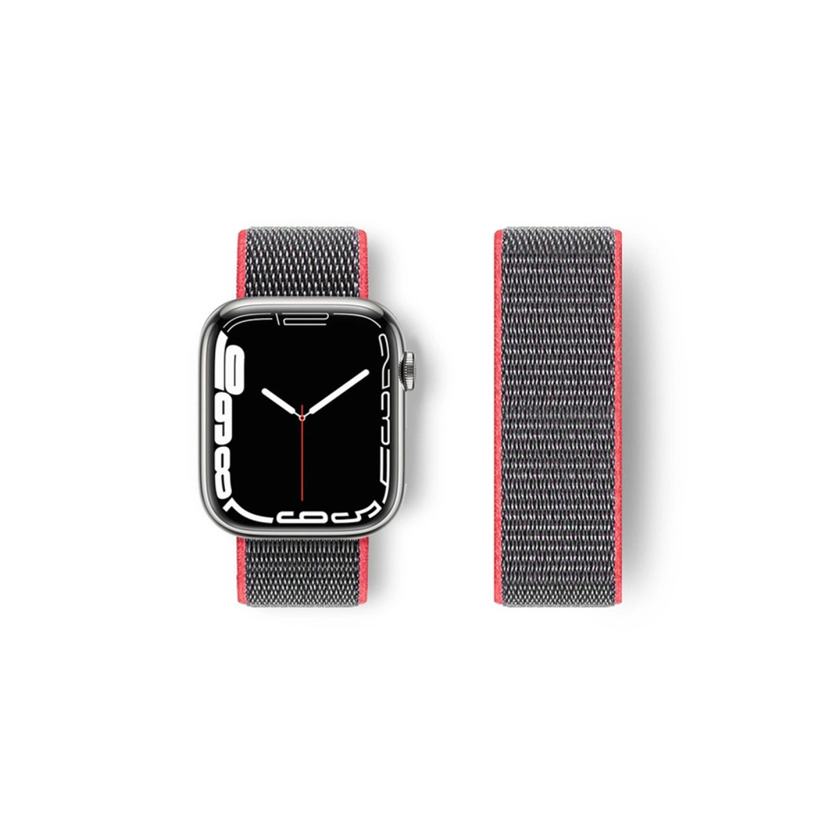 Watch 38mm Hasırlı Cırtcırtlı Kordon - Pembe