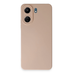 Xiaomi Redmi 13c Kılıf Nano İçi Kadife Silikon - Pudra