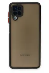 Newface Samsung Galaxy A12 Kılıf Montreal Silikon Kapak - Siyah
