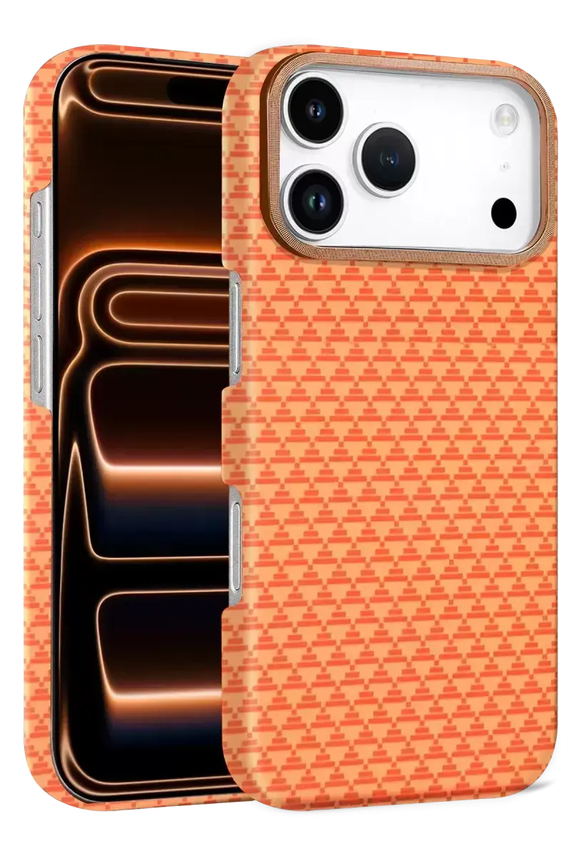 Newface Apple İphone 17 Pro Max Vega Magsafe Kapak - Parlak Turuncu