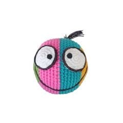 Markapet Kedi Oyuncağı Gülümseyen Örgü Emoji 7,5-7,5 cm Renkli