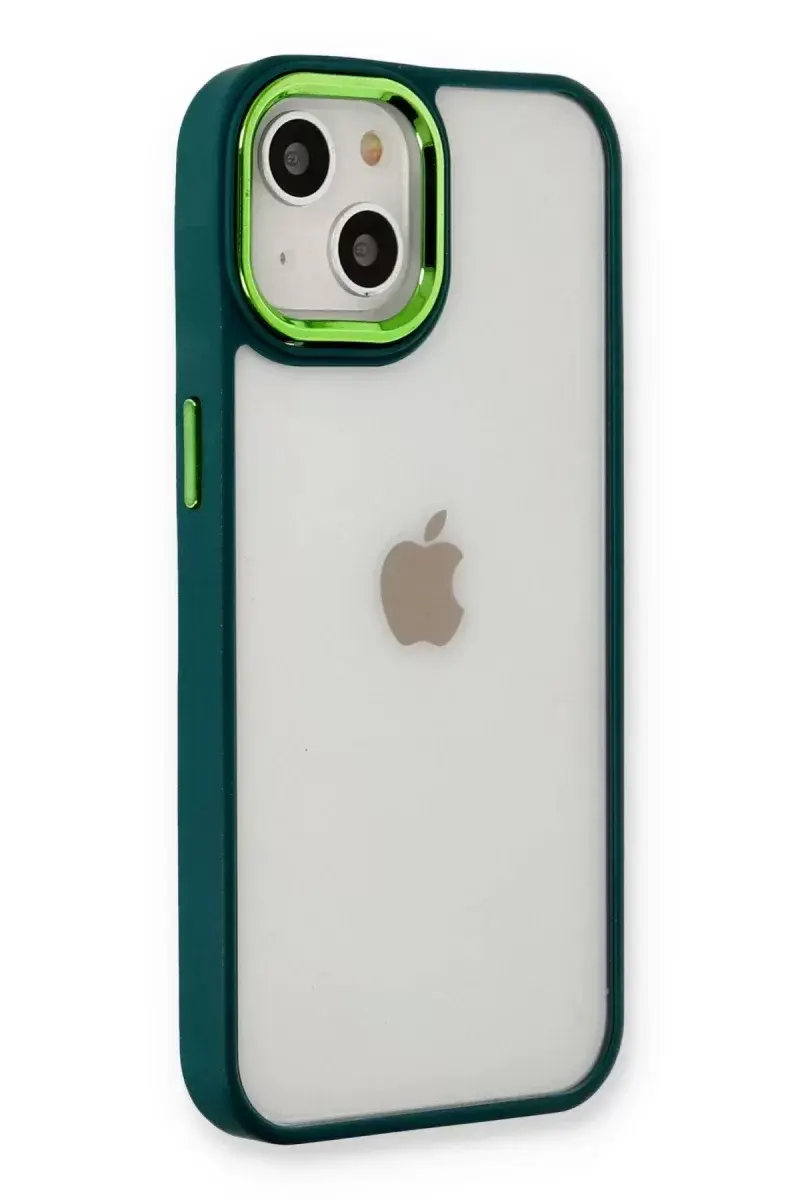 Newface İphone 14 Plus Kılıf Dora Kapak - Haki Yeşil