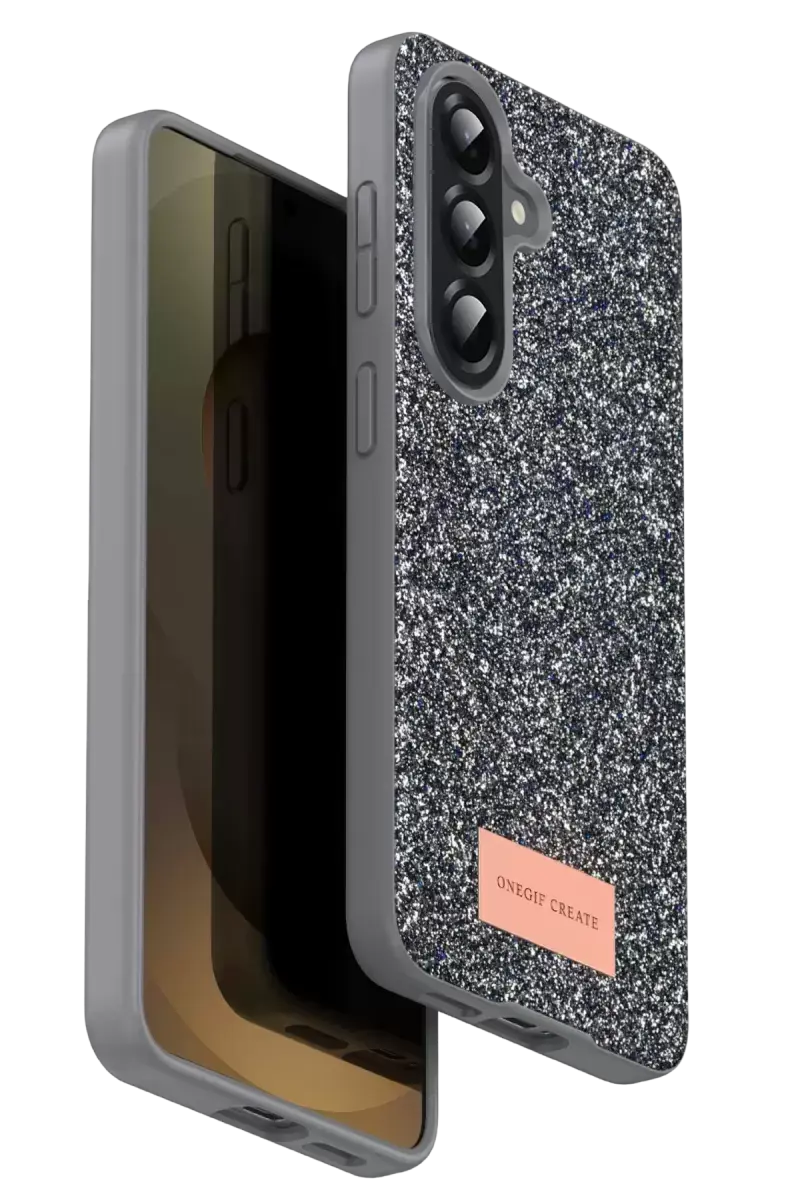 Onegif Samsung Galaxy A17 5g Bright Simli Kapak - Gümüş