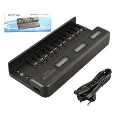 Beston C9036wl Aa/aaa/9v/c Boy/dboy/ni-mh/ni-cd/9v/lityum Pil Lcd Ekranlı Hızlı Şarj Cihazı