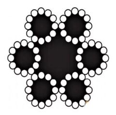 Çelik Halat 6 mm 10 Metre (6X12+7 K.ÖZ)