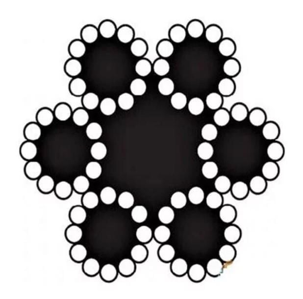 Çelik Halat 6 mm 10 Metre (6X12+7 K.ÖZ)