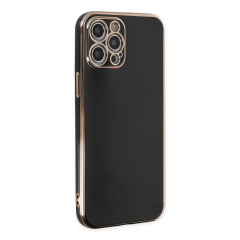 İphone 12 Pro Kılıf Volet Silikon - Siyah