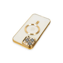 İphone 12 Pro Max Kılıf Kross Magneticsafe Kapak - Gold