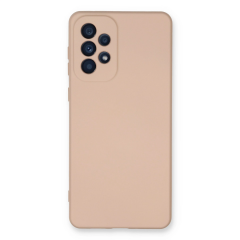 Samsung Galaxy A53 5g Kılıf Nano İçi Kadife Silikon - Pudra