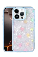 Newface Apple İphone 15 Pro Max Lumi Desenli Kapak - Mavi