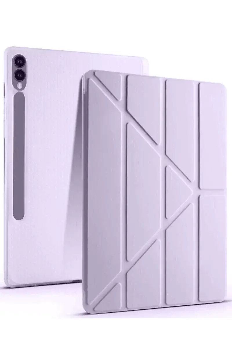 Newface Samsung Galaxy X610 Tab S9 Fe Plus 12.4 Kılıf Kalemlikli Mars Tablet Kılıfı - Lila