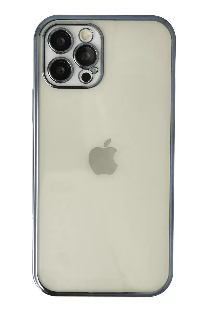 Newface İphone 12 Pro Kılıf Razer Lensli Silikon - Lacivert