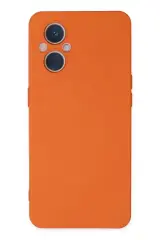 Newface Oppo Reno 7 Lite Kılıf Nano İçi Kadife Silikon - Turuncu