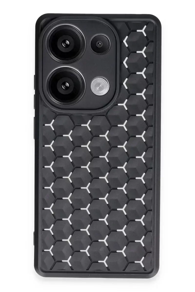 Newface Xiaomi Redmi Note 13 Pro 4g Kılıf Petek Silikon Kapak - Siyah